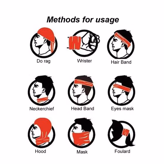 Рекламные трубки с логотипом на шею, банданы, баффы для мотоцикла